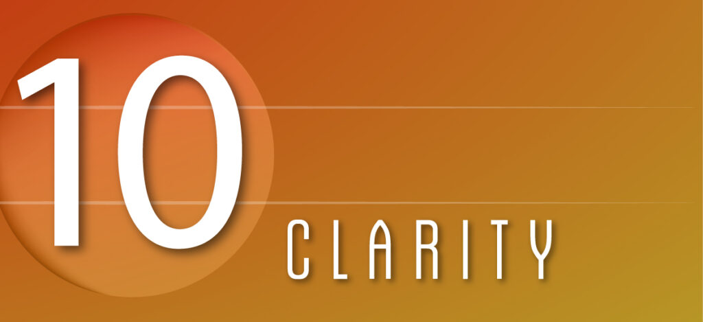 Clarity in Service