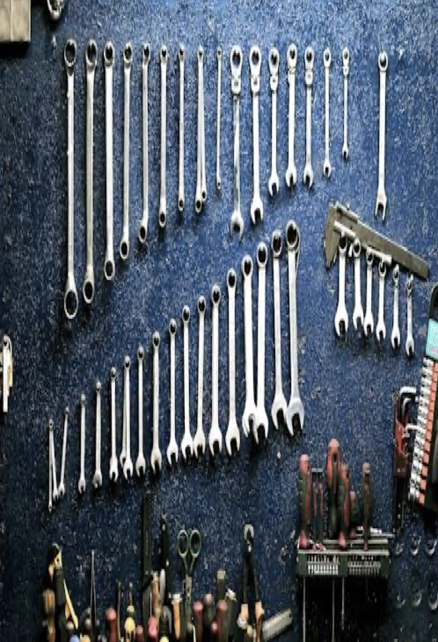 Tools hanging on a wall