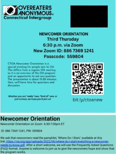 OA Connecticut IG Newcomer Orientation