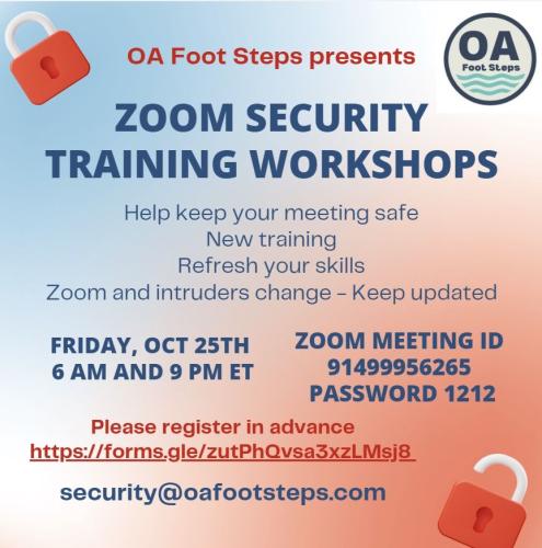 OA Foot Steps Zoom Security