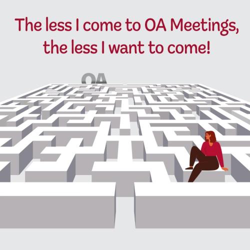 The less I come the less I want to come